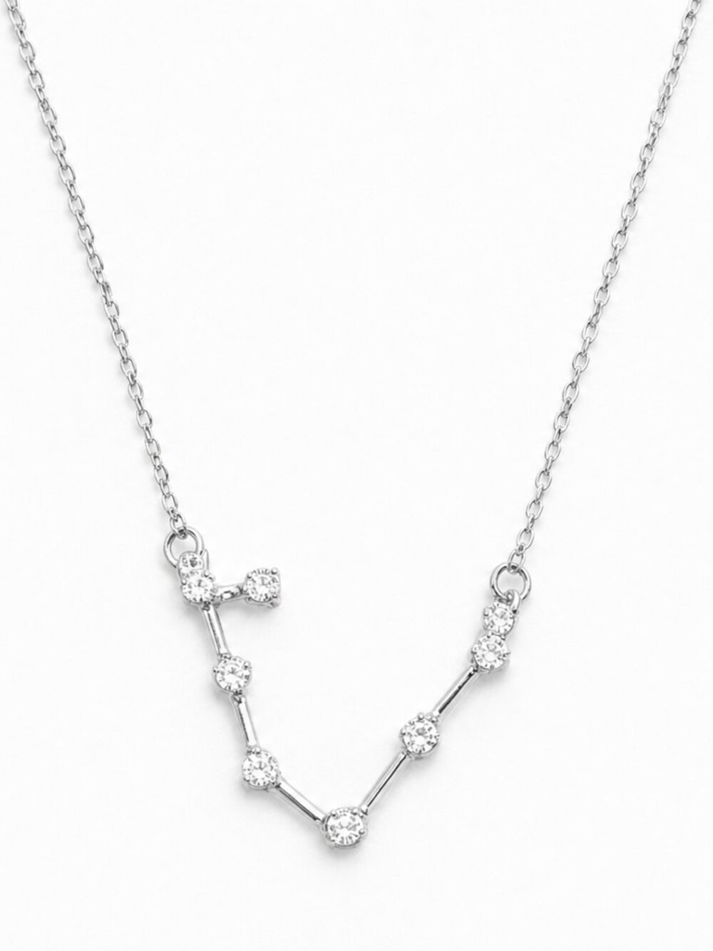 NIB Constellation Zodiac Pendant Necklace with Crystal Accents Adjustable Chain